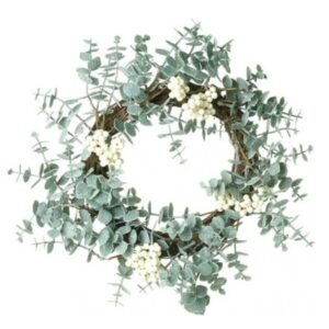 Eucalyptus & White Berry Faux Wreath