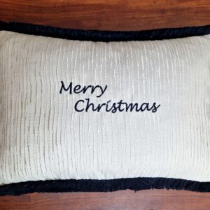 Merry Christmas Cushion Natural