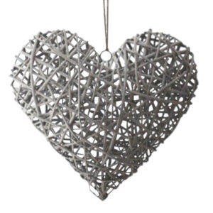 Large Woven Wicker Hanging Heart