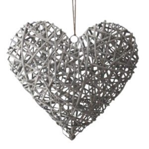 Large Woven Wicker Hanging Heart