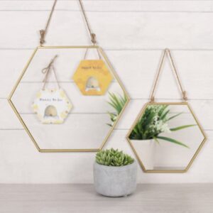 Hexagon Gold Mirror