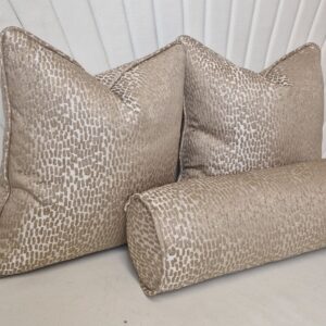 Dove Beige Cushion Set 2 with 16" x 6" bolster cushion