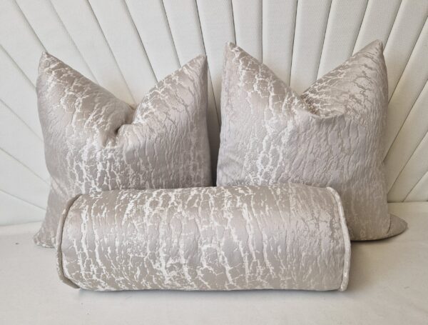 Quartz Cream Cushion Set 1 with 16" x 6" bolster cushion