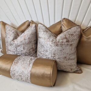 Divine Gold cushion set with bolster 6"x16"