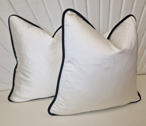 Chic Pearl Cushions with black pipinh