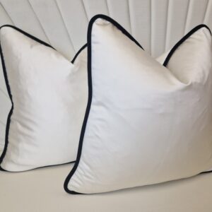 Chic Pearl Cushions with black pipinh