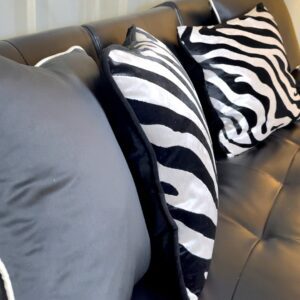 Zebbie Mono cushions