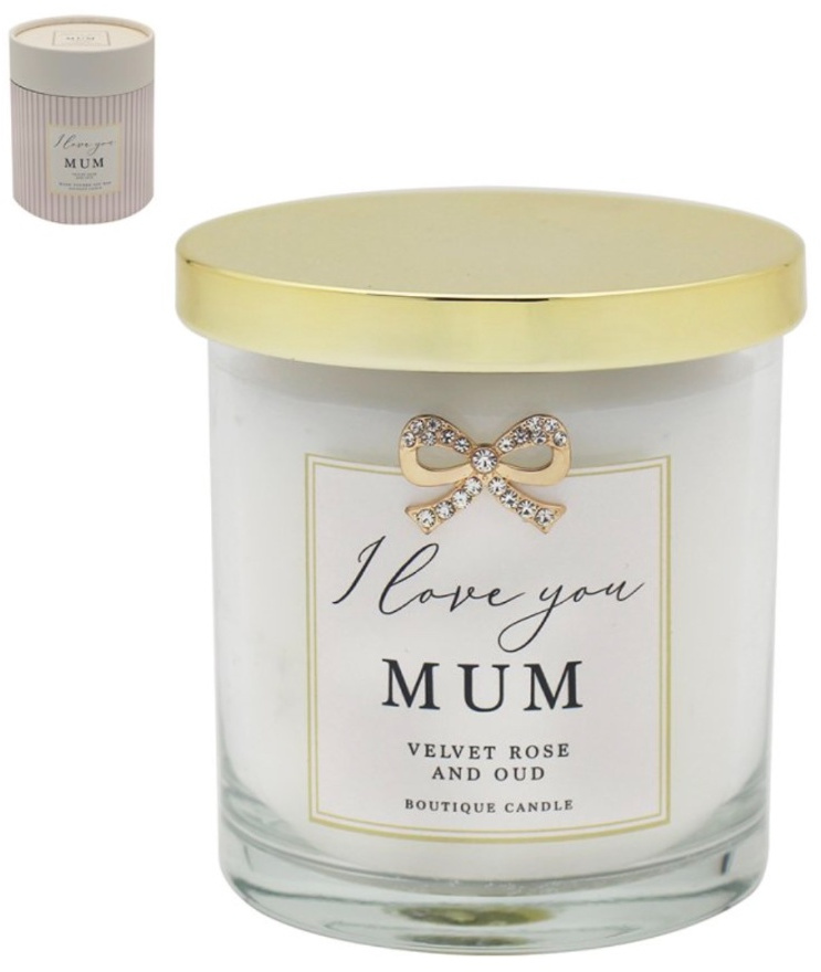 I Love You Mum Scented Candle, 9cm