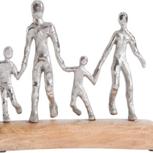 Aluminium Family On Wooden Base