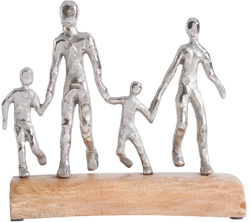 Aluminium Family On Wooden Base