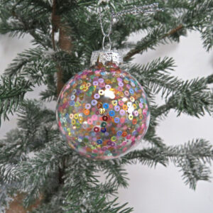 Sequin Glass Bauble