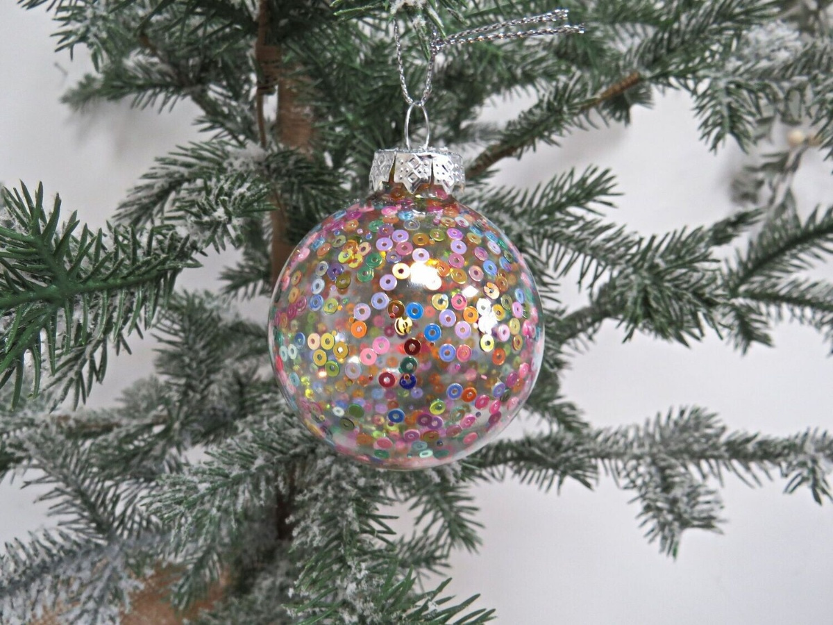 Sequin Glass Bauble