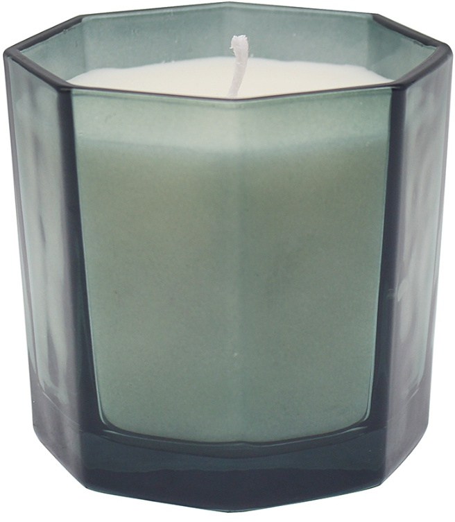 Glass Wax Candle in Grey