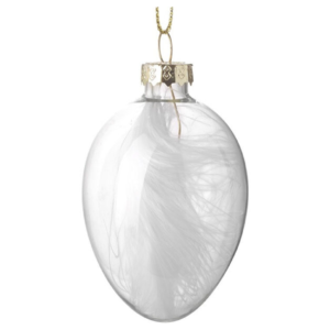 Feather Glass Egg Bauble