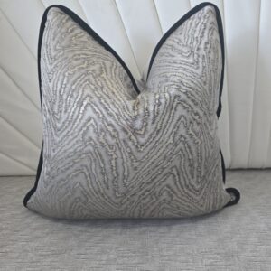 Mellor Bronze Cushion with black piping