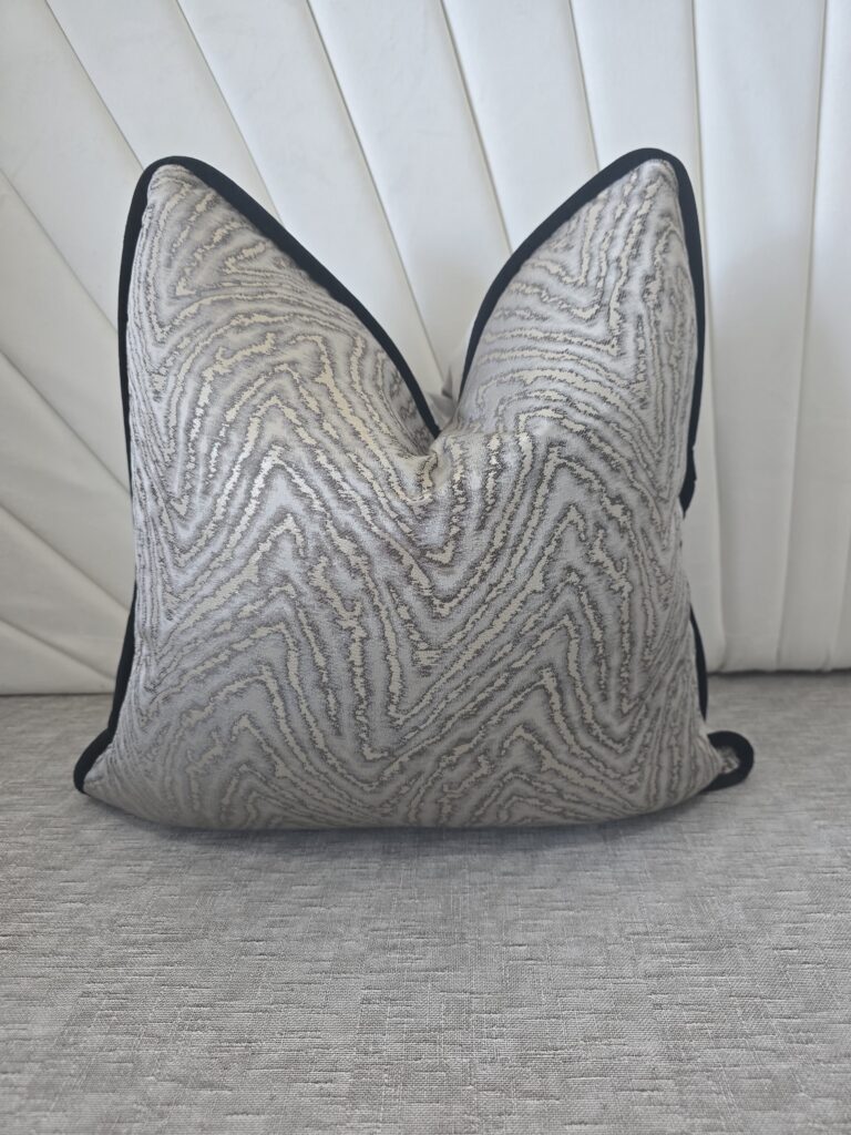 Mellor Mocha Cushion with Black piping