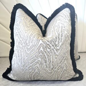 Mellor Mocha Cushion with Fringe
