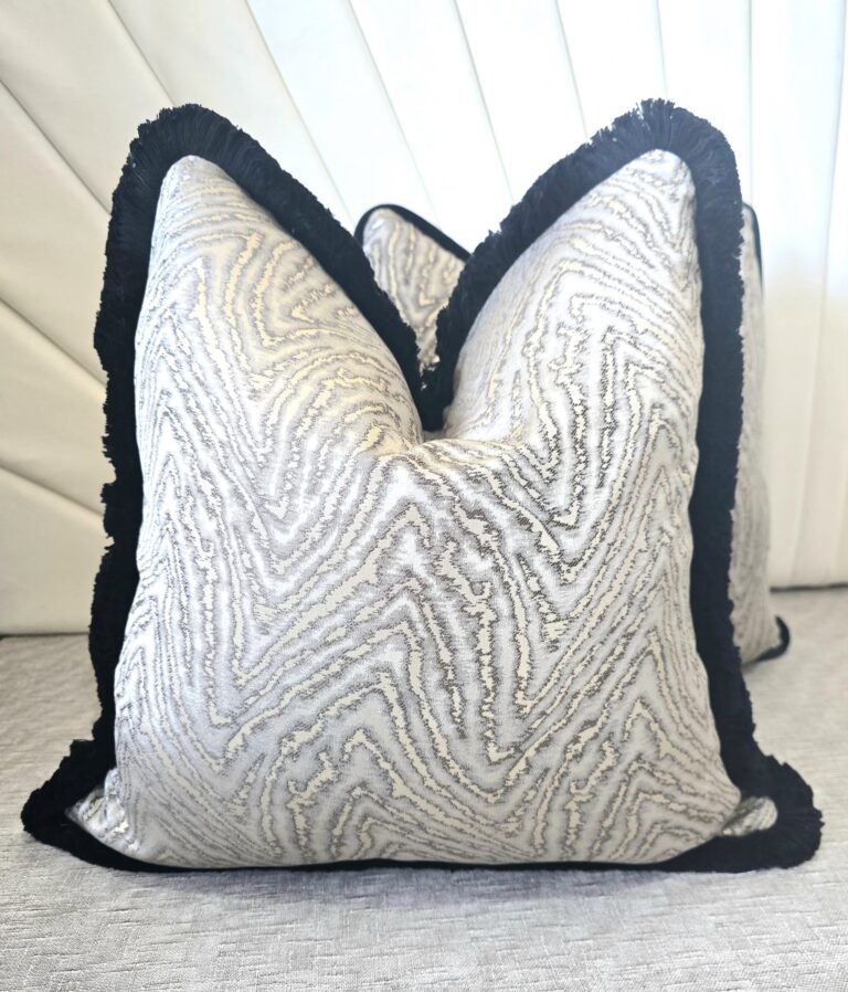 Mellor Mocha Cushion with Fringe