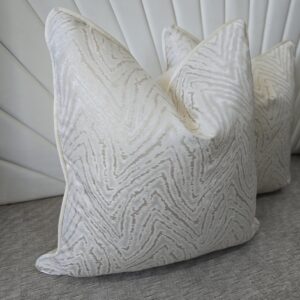 Mellor Cream Cushion with Cream piping